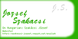 jozsef szakacsi business card